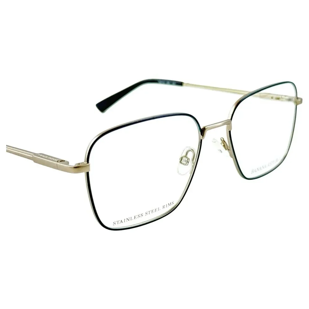 Banana Republic BR119 Mens Metal Eyeglass Frame ADY Gray 52-17 w Case